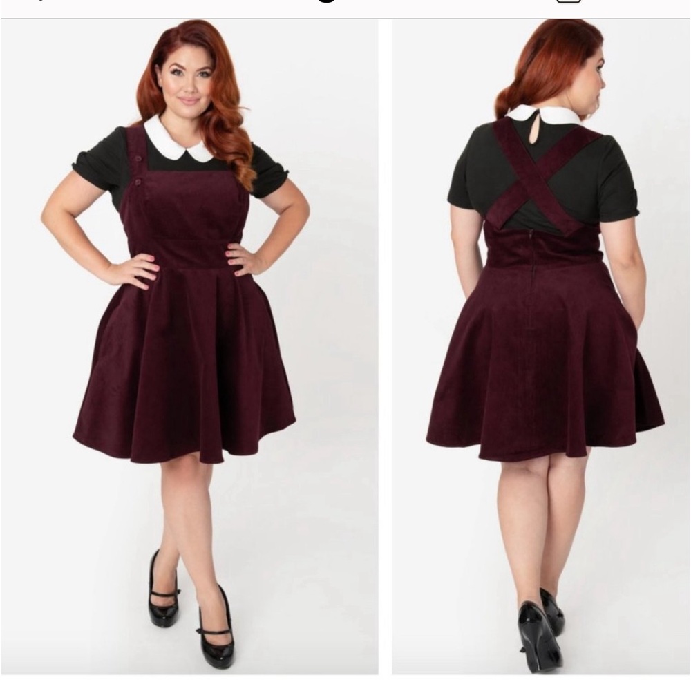 Purple Pinafore Corduroy Dess